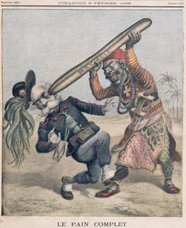 Caricature de Francesco Crispi (1818-1901) et de la défaite de l